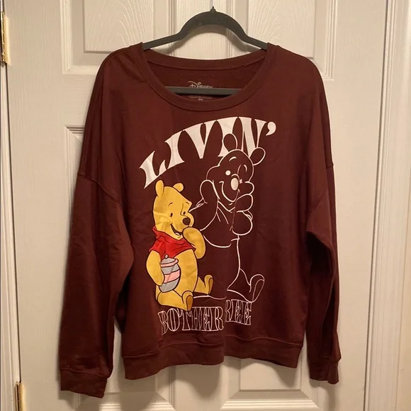 NWOT Disney Winnie the Pooh Brown Sweatshirt…size XXL - Picture 1 of 4